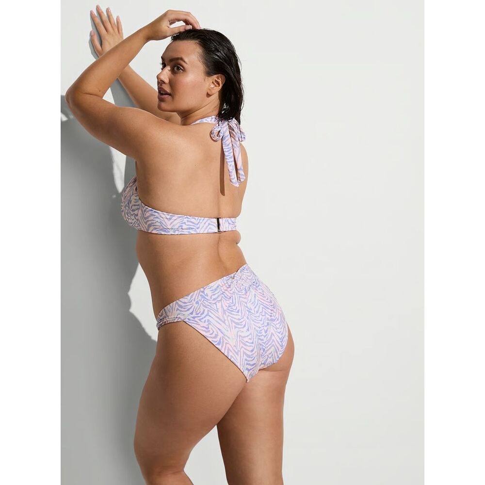 NWT Victoria's Secret Harlow Bikini Bottom Soft Pink Zebra Size L